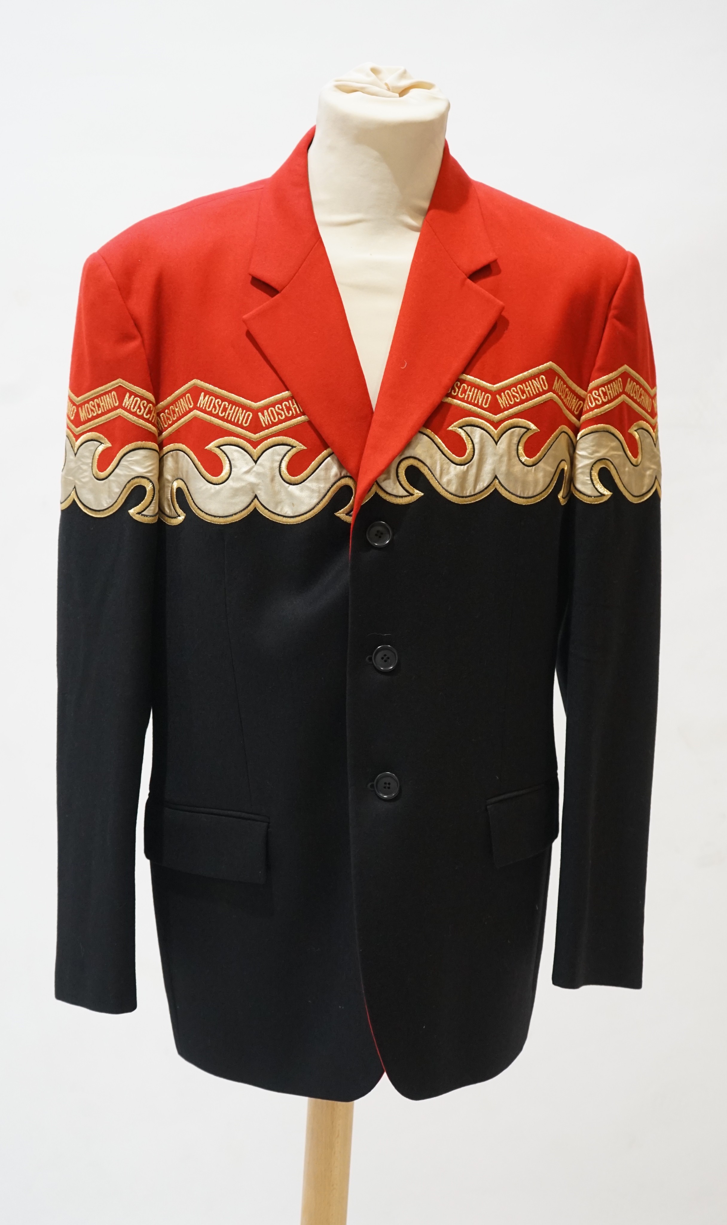 A gentleman's Moschino 'Cheap and Chic' single breasted wool blazer, UK size 42